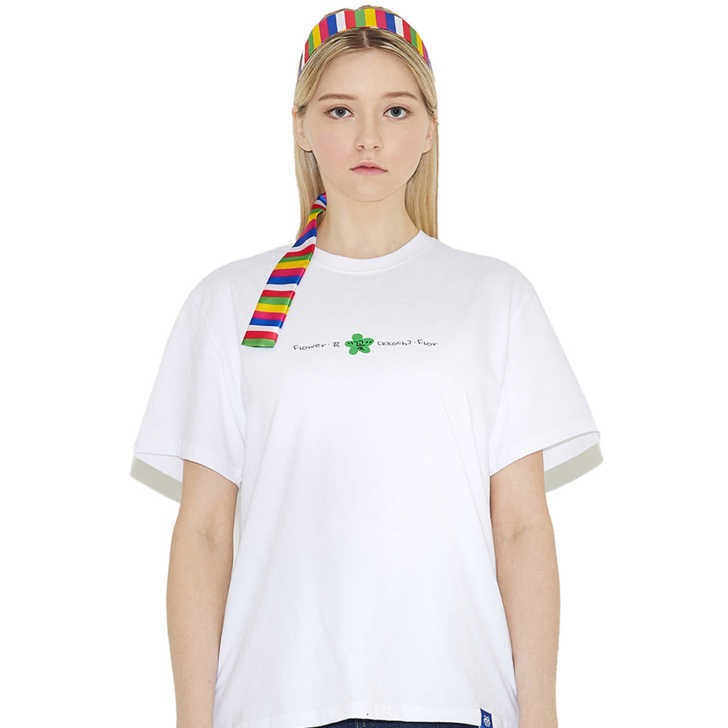 꽃 시 반팔티셔츠Poem &#039;Flower&#039; short sleeve T-shirts(Standard fit) White