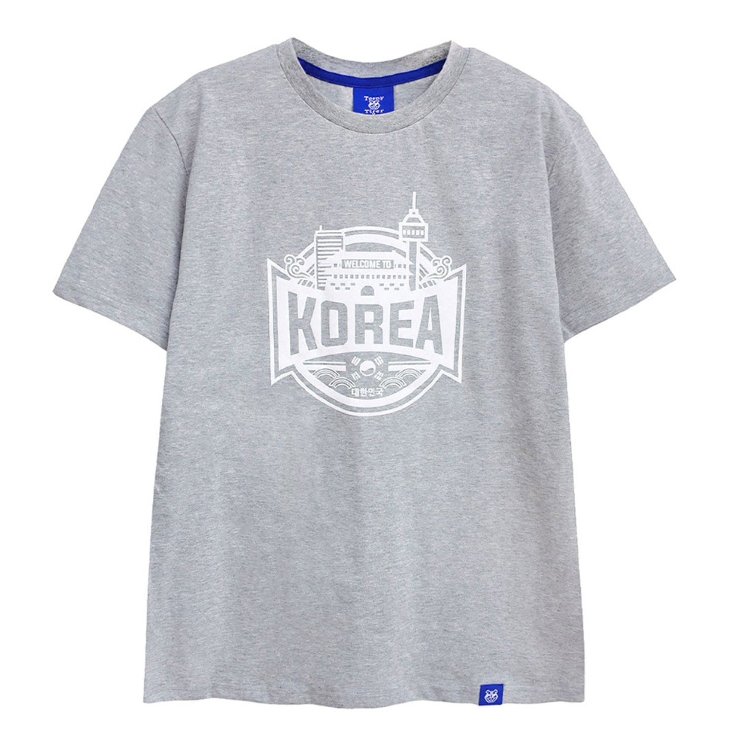 코리아 프린트 반팔 티셔츠 그레이  Korea print SS tshirt (Gray)