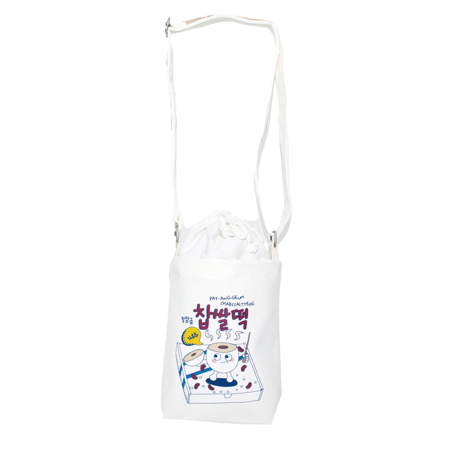 찹쌀떡 스몰 캔버스 숄더백 아이보리chapssaltteok small canvas shoulder bag (Ivory)