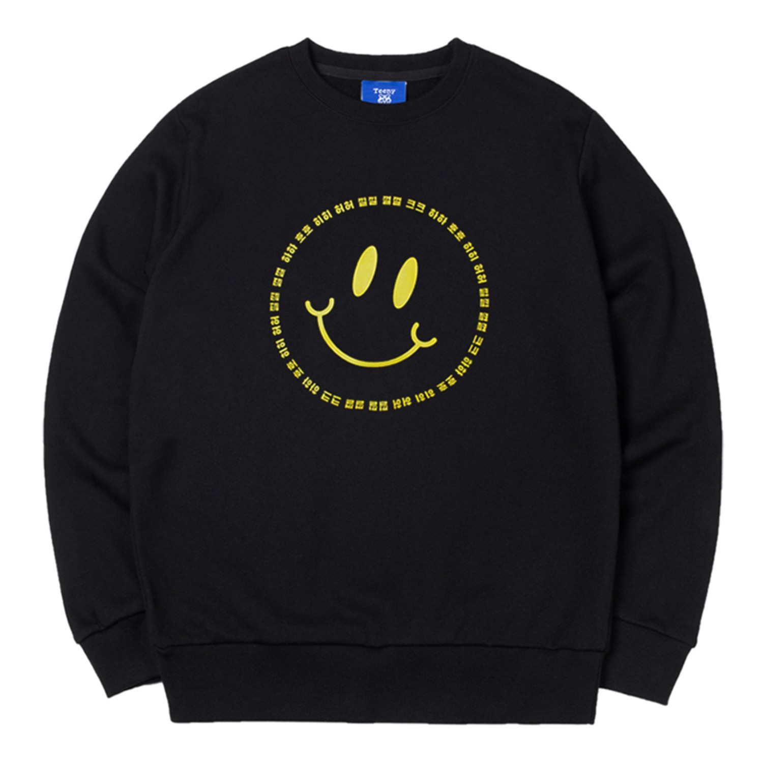 스마일 맨투맨 블랙 Smile sweatshirt (Black)